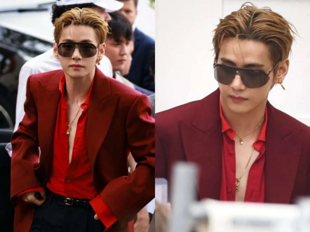 Kim Taehyung Dominates Celine’s Paris Fashion Week: BTS’s V Sets the Runway Ablaze in Dazzling Red Ensemble