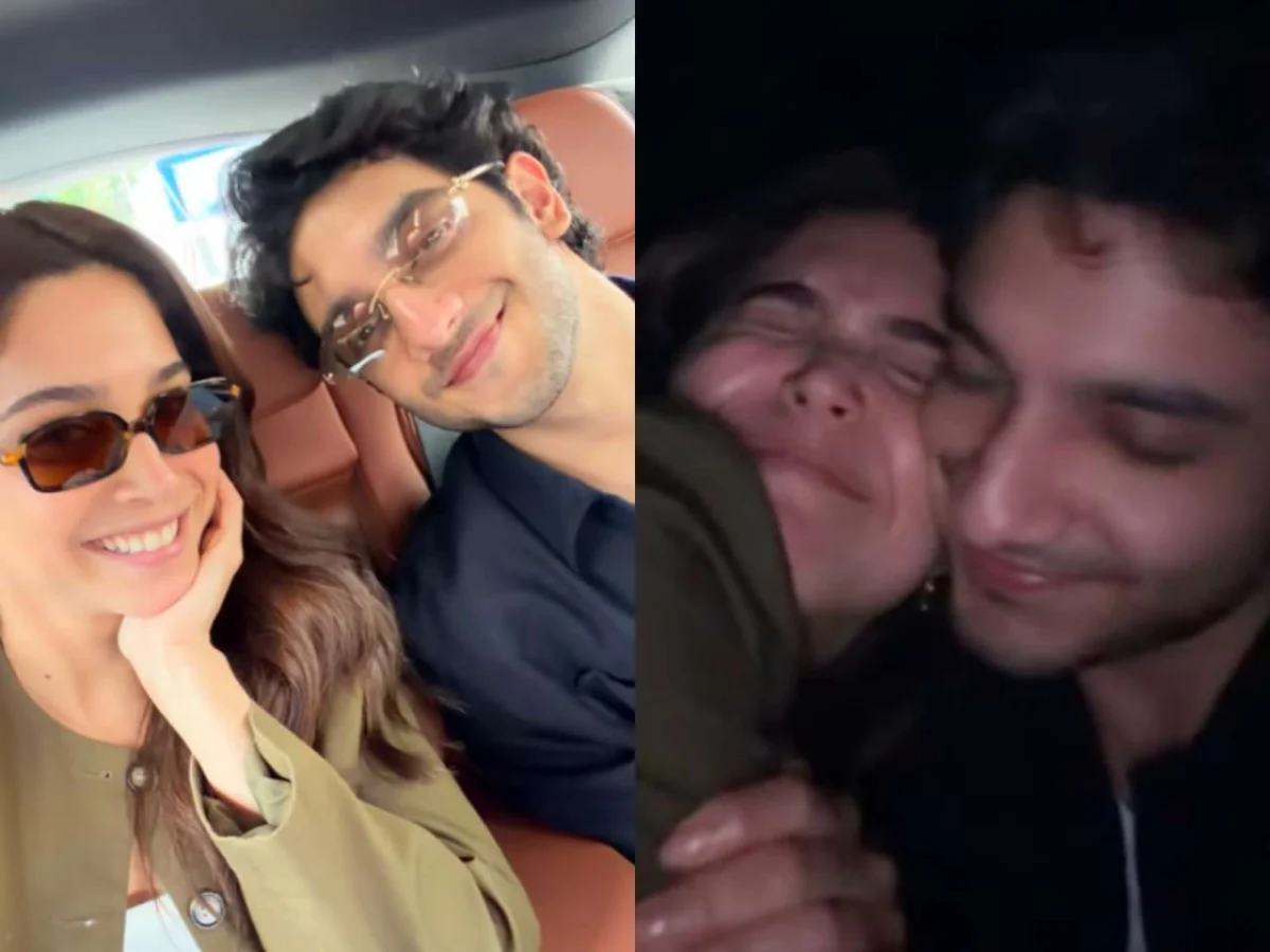 Viral video: Sharvari, Vedang Raina hug each other after watching Main Vaapas Aaunga with fans in theatre