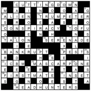 The Hindu Sunday Crossword no. 74