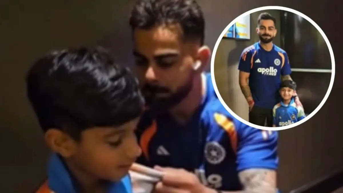 Virat Kohli’s Heartwarming Gesture Towards Young Fan Goes Viral, Underscoring His Enduring Appeal and Role Model Status